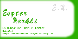 eszter merkli business card